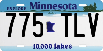 MN license plate 775TLV