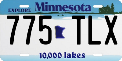 MN license plate 775TLX
