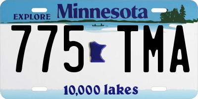MN license plate 775TMA