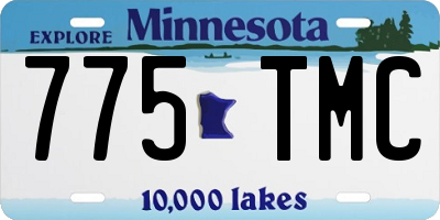 MN license plate 775TMC