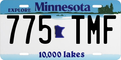 MN license plate 775TMF