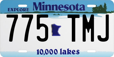 MN license plate 775TMJ