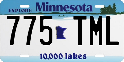 MN license plate 775TML
