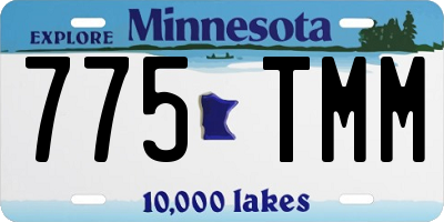 MN license plate 775TMM