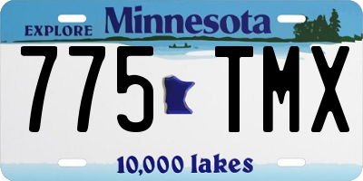 MN license plate 775TMX