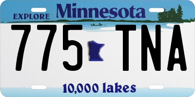 MN license plate 775TNA