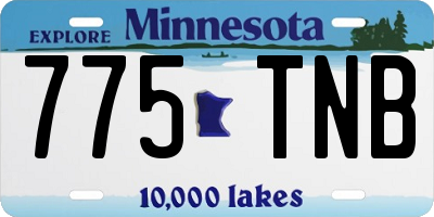 MN license plate 775TNB