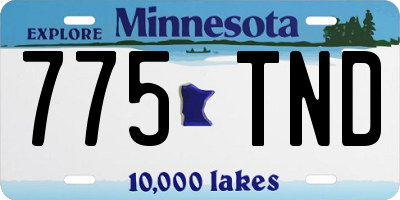 MN license plate 775TND