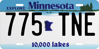 MN license plate 775TNE