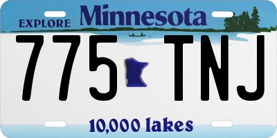 MN license plate 775TNJ