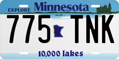 MN license plate 775TNK