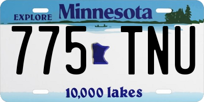 MN license plate 775TNU