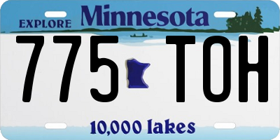 MN license plate 775TOH