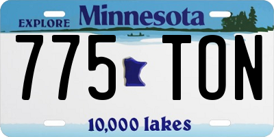 MN license plate 775TON