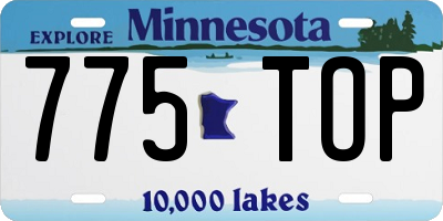 MN license plate 775TOP