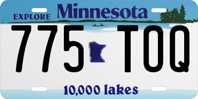 MN license plate 775TOQ