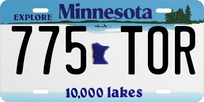 MN license plate 775TOR