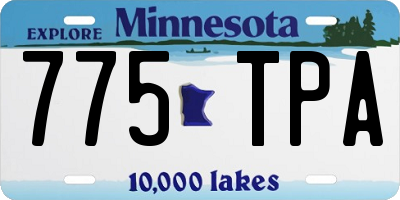 MN license plate 775TPA