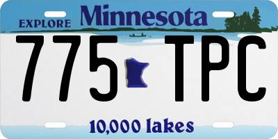 MN license plate 775TPC