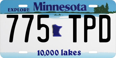MN license plate 775TPD