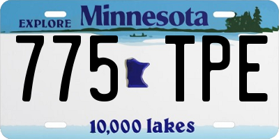 MN license plate 775TPE