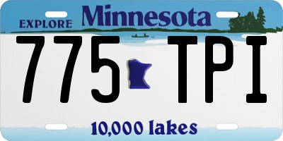 MN license plate 775TPI