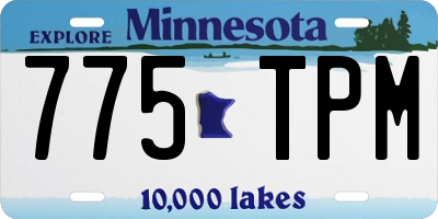 MN license plate 775TPM