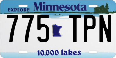 MN license plate 775TPN