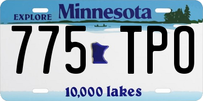 MN license plate 775TPO