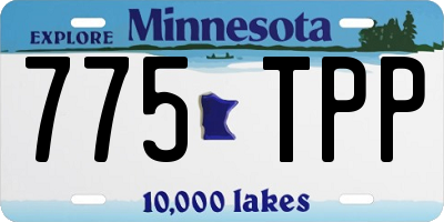 MN license plate 775TPP