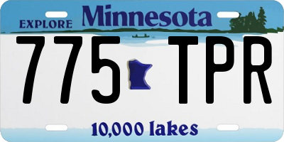MN license plate 775TPR