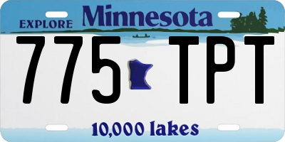 MN license plate 775TPT