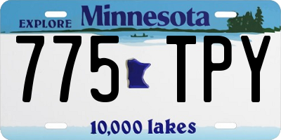 MN license plate 775TPY