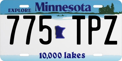 MN license plate 775TPZ