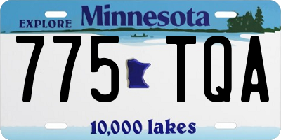 MN license plate 775TQA