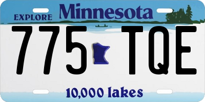 MN license plate 775TQE