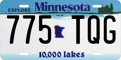 MN license plate 775TQG
