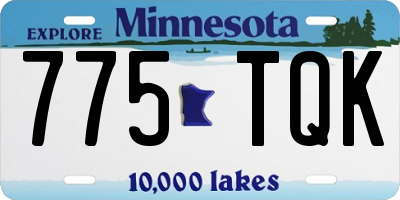 MN license plate 775TQK