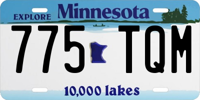 MN license plate 775TQM