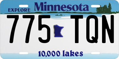MN license plate 775TQN