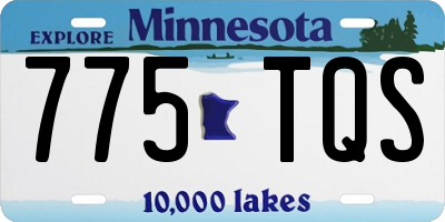 MN license plate 775TQS