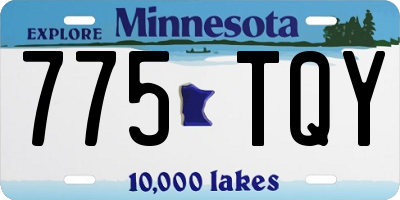 MN license plate 775TQY
