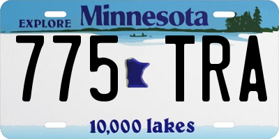 MN license plate 775TRA