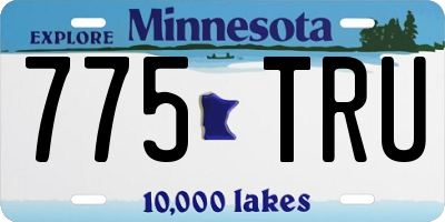 MN license plate 775TRU