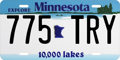 MN license plate 775TRY