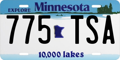 MN license plate 775TSA