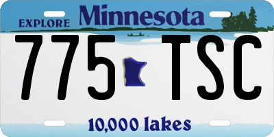 MN license plate 775TSC