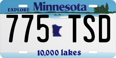 MN license plate 775TSD