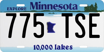 MN license plate 775TSE