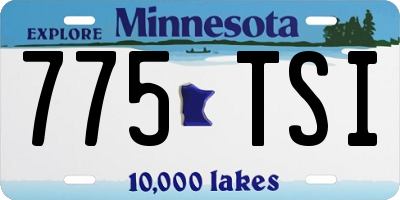 MN license plate 775TSI